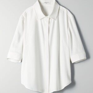 Babaton Aritzia Bellow Button-Up White Medium